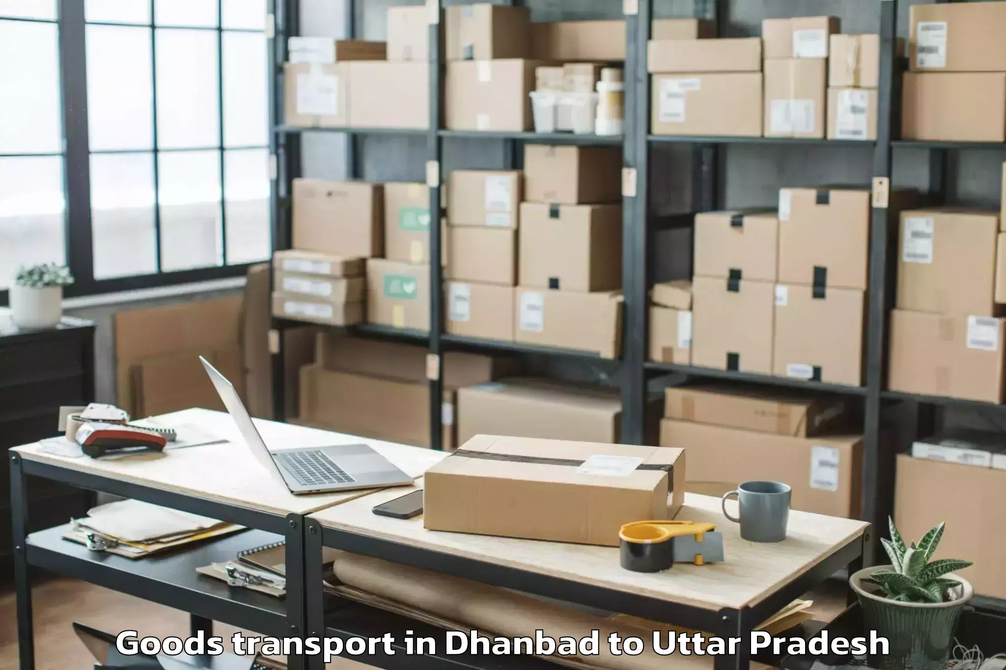 Dhanbad to Fun Republic Mall Lucknow Goods Transport Booking